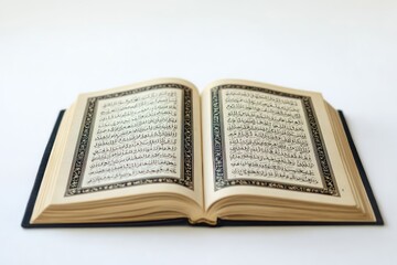 Obraz premium Quran on white background. AI generated illustration.