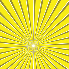 Vintage Comic Background Yellow Dark Color With Soft Light Sun Burst and Dots. Halftone Style. Latar belakang komik seni pop Cocok Untuk Background