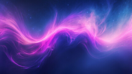 Abstract purple and blue backgrounds with smoke suggest a fractal design with light waves and a swirling motion effect