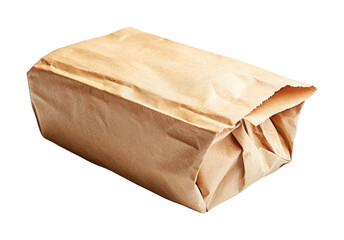 Obraz premium Packaging process for brown paper bag workshop product eco-friendly isolated on transparent background