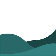 Modern Wavy Corner Border. Abstract Decorative Vector Element