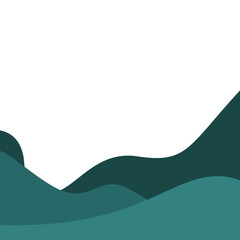 Modern Wavy Corner Border. Abstract Decorative Vector Element