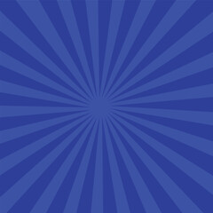 Dark blue sun rays retro with paper texture background. Abstract burst sun rays pattern design.