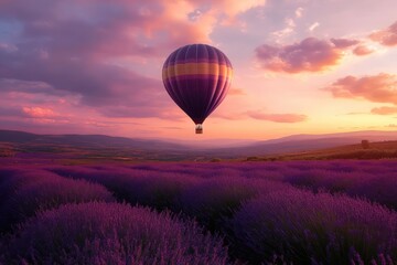 Obraz premium Lavender balloon. AI generated illustration.