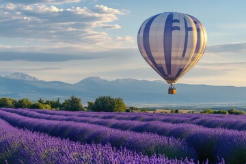 Obraz premium Lavender balloon. AI generated illustration.