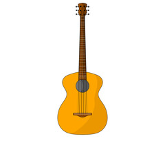 Obraz premium acoustic guitar isolated on white 