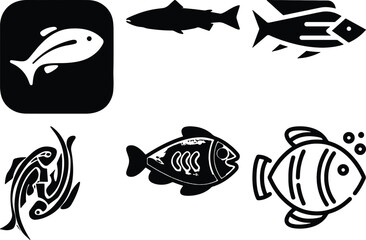 Naklejka premium Fish Bundel simple icon. Vector ICON all icon Viktor 