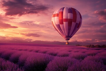 Fototapeta premium Lavender balloon. AI generated illustration.