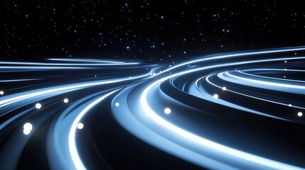 Obraz premium Abstract Futuristic Space Pathway