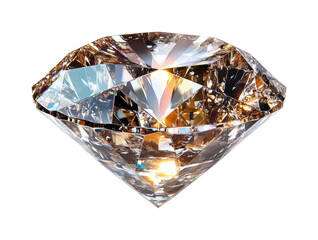 Brilliant diamond display jewelry showcase gemstone isolated on transparent background