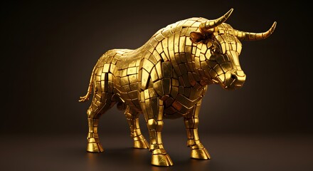 Obraz premium Golden Bull Statue