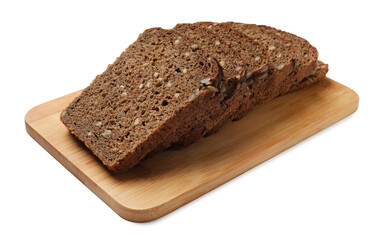 Pieces of fresh bread isolated on white