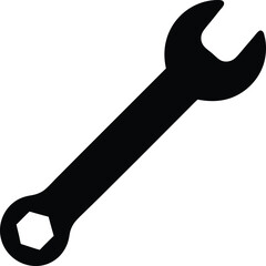 adjustable wrench isolated on white