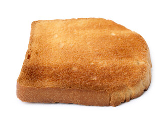 Piece of fresh toast bread isolated on white