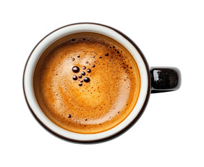 Brewing fresh coffee kitchen beverage cozy atmosphere top view isolated on transparent background