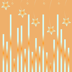 Abstract Background with Gradient Stars and Vertical Bars