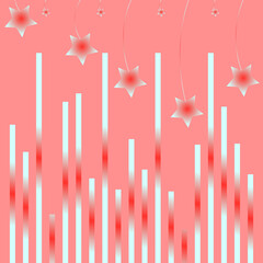 Abstract Background with Gradient Stars and Vertical Bars