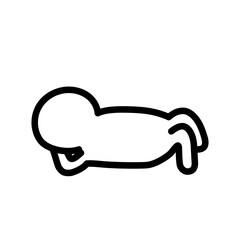 寝転がる人のアイコン
