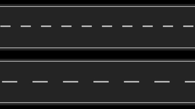 Seamless Animated Road with Horizon View and Motion Perspective