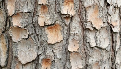 Obraz premium Peeling bark texture, close-up, outdoors, blurred background, nature design