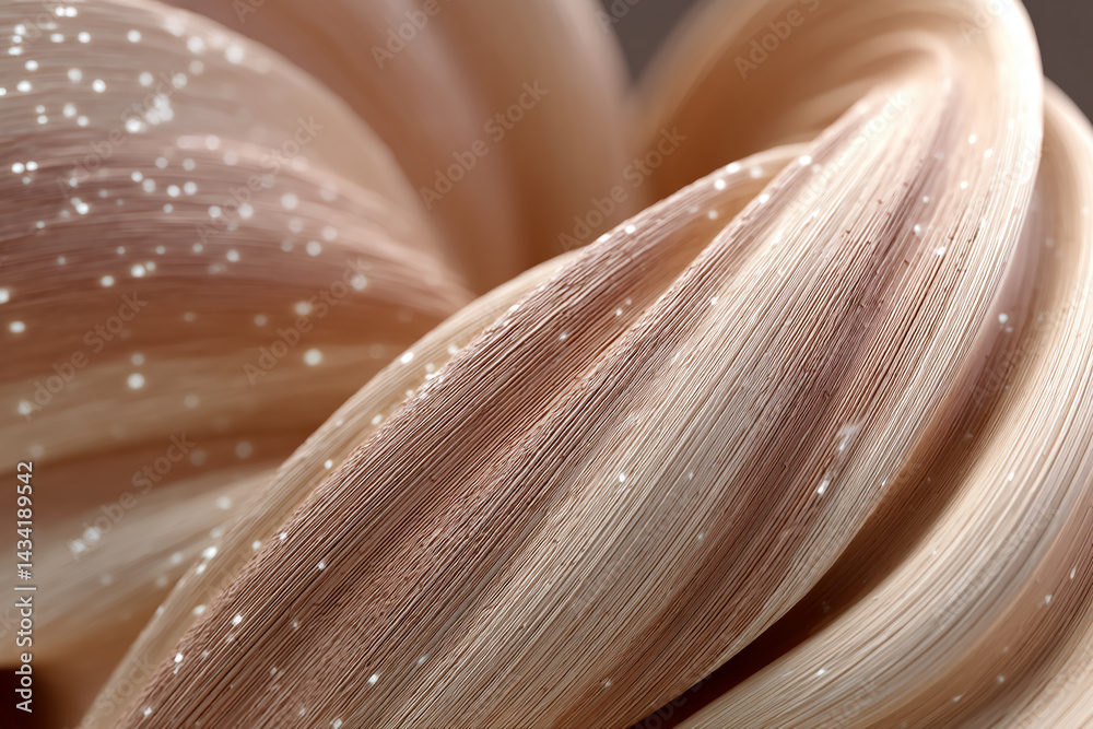 Poster abstract beige textile texture, swirling lines create depth and movement, showcasing soft elegance i
