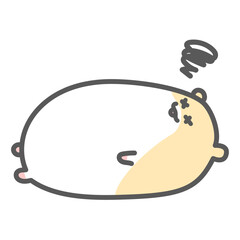 バタンキューなゴールデンハムスター