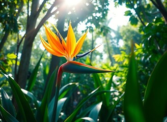 Obraz premium Vivid Flower in a Lush Tropical Garden