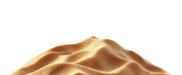 Sand dune formation desert landscape nature aerial view serene atmosphere isolated on transparent background