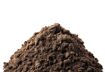 Soil pile composition analysis agricultural field nature earthy tones isolated on transparent background