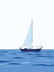 Fototapeta premium sailboat on the sea