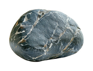 Natural stone rock with unique veins landscape view isolated on transparent background