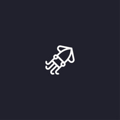 Squid icon flat vector design