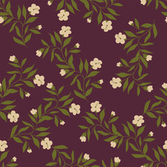 Vintage Floral patterns seamless background border embroidery ethnic batik retro. Flower motifs paisley batik. Blue silhouette watercolour flowers ikat design hand drawn. Vector illustration