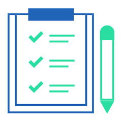 Checklist with Pencil. Marked checklist document and pencil representing completed tasks or support tracking