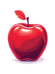 red apple isolated on white
