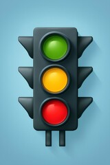 Traffic light icon in minimal style, simple traffic signal illustration, red, yellow, green, road, transportation, control, safety, minimal, street, direction, sign, urban, travel, stop, go, caution, 