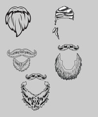 vector set of calligraphic design elements