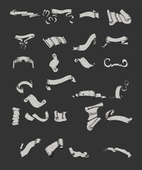 vector set of calligraphic design elements