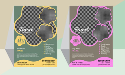 Creative flyer design. Very useful for traveling agency or business corporation.