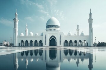 Obraz premium Mosque. AI generated illustration.