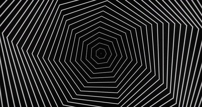 Heptagon gyrating psychedelic Infinite. Loop