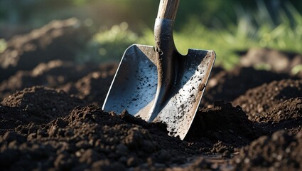 shovel in the ground