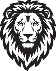 Fototapeta premium lion head silhouette vector illustration