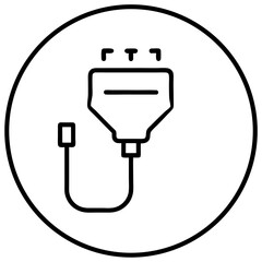 Medical stethoscope icon vector illustrates a vital electrical connection for health technology and business communication