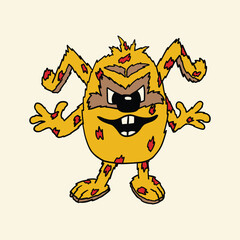 cute monster cartoon character illustration