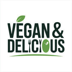 Fototapeta premium Vegan & Delicious 