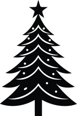 christmas tree vector illustration