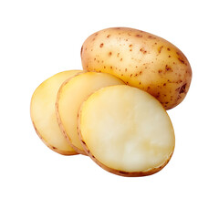 Potato and slice isolated on transparent background Png