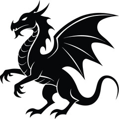 black dragon vector illustration