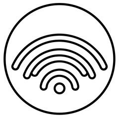 This 3D vector illustration shows a wifi icon, a symbol of wireless internet connection and communication technology, often used as a web button or sign for network signal on computers and mobile phon
